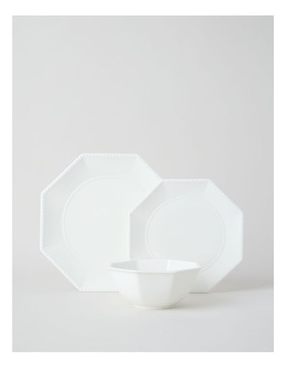 Alice 12pc Dinner Set in White