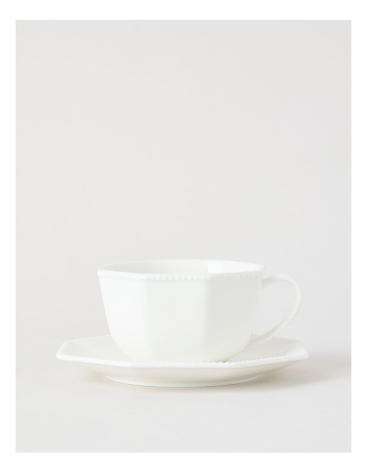 Alice Cup & Saucer Set in White