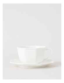 Alice Cup & Saucer Set in White