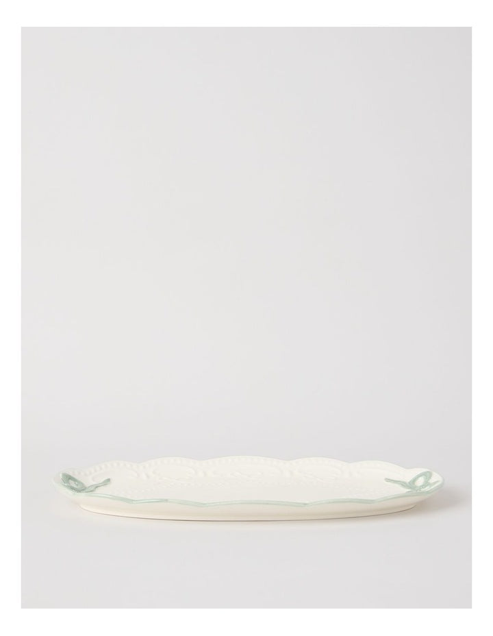 Bow Oval Platter in Green
