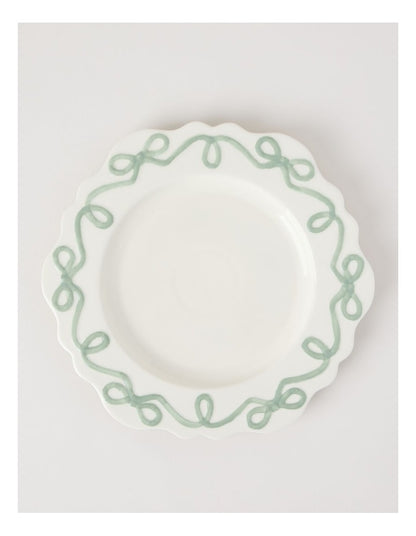 Bow Round Platter Green