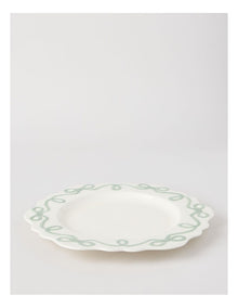 Bow Round Platter Green