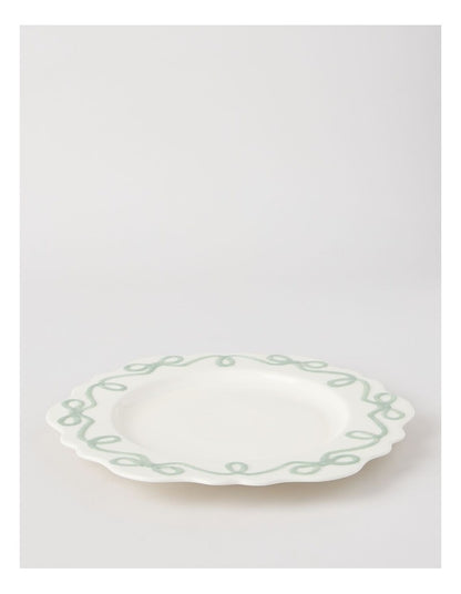 Bow Round Platter Green