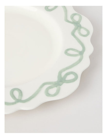 Bow Round Platter Green