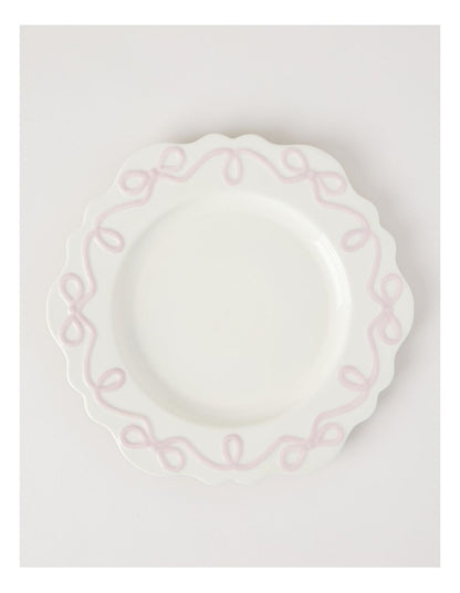 Bow Round Platter Pink