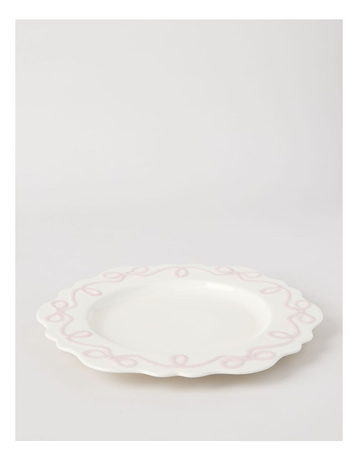 Bow Round Platter Pink