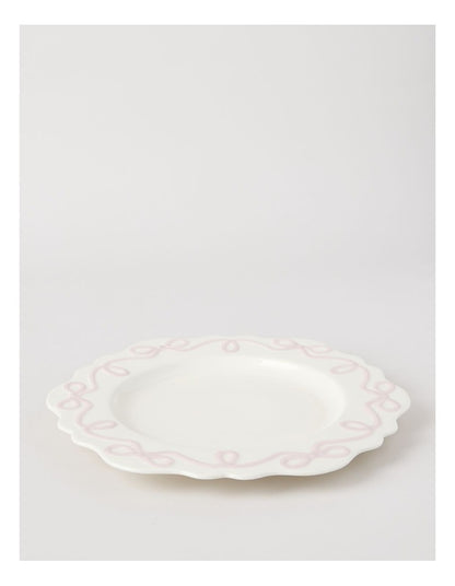Bow Round Platter Pink