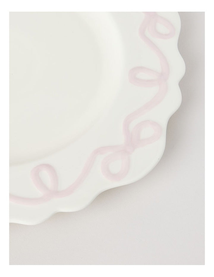 Bow Round Platter Pink