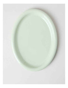 Bubble Oval Platter in Mint Green