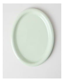 Bubble Oval Platter in Mint Green