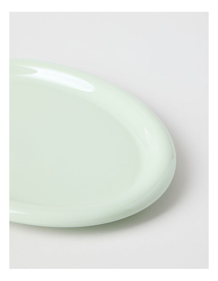 Bubble Oval Platter in Mint Green