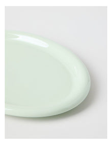 Bubble Oval Platter in Mint Green