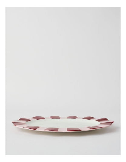 Cherry Coded Oval Striped Platter