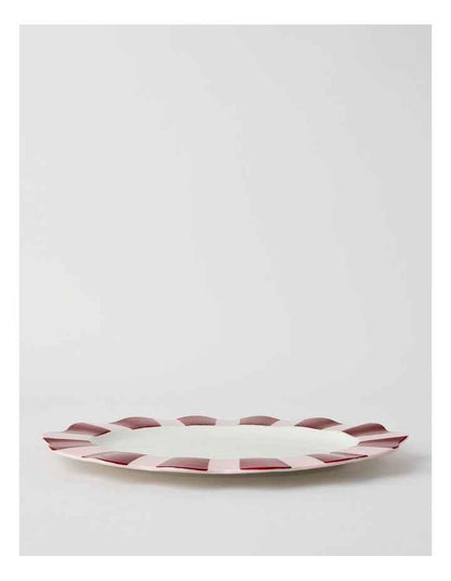 Cherry Coded Oval Striped Platter