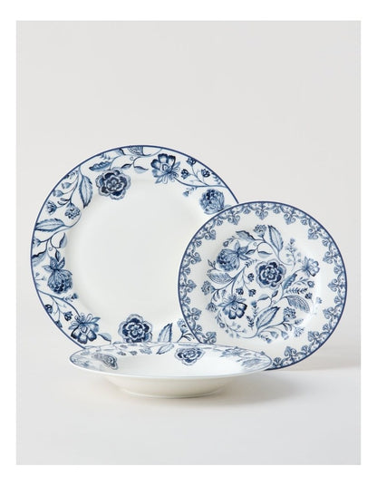 Mazarine 12pc Dinner Set in Blue