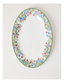 Tulips Oval Platter in Multi