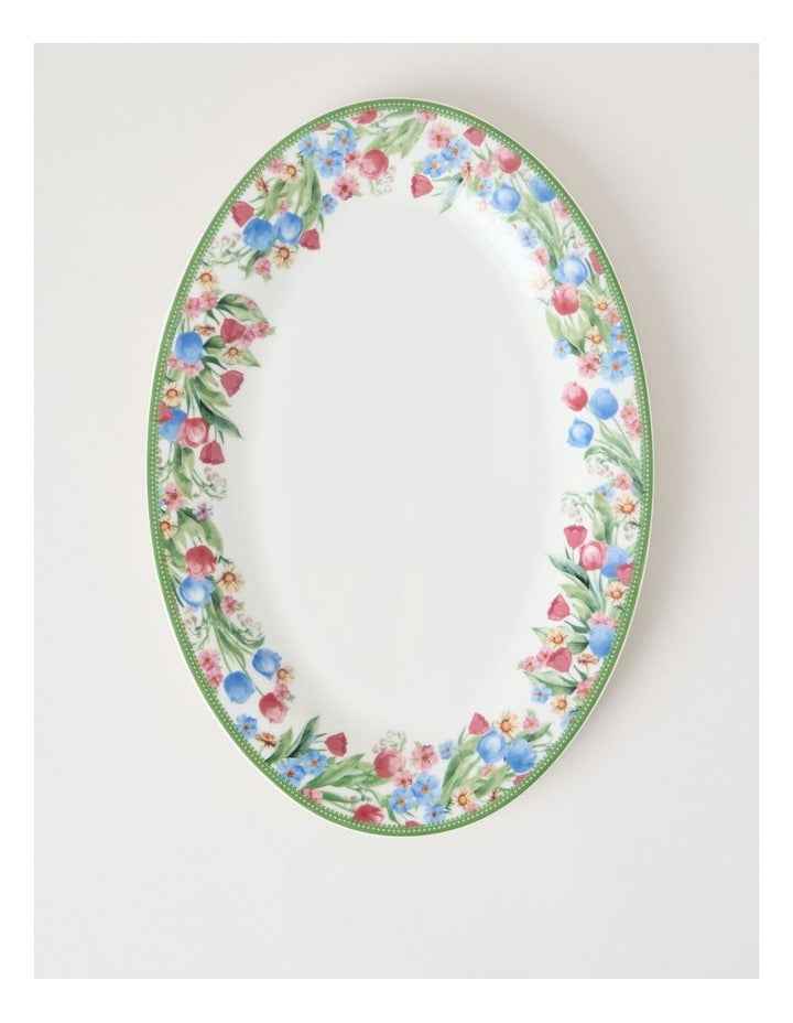 Tulips Oval Platter in Multi
