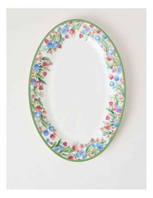 Tulips Oval Platter in Multi