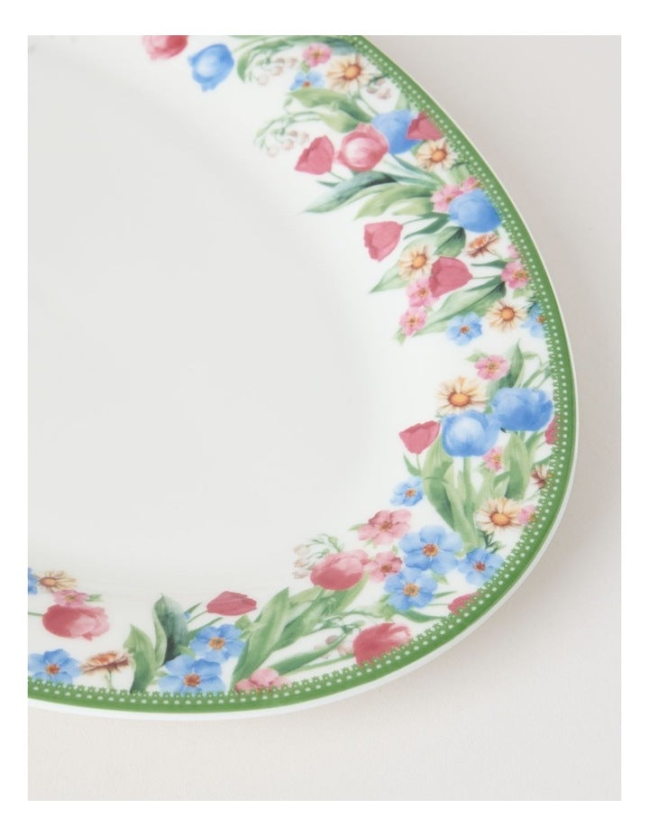 Tulips Oval Platter in Multi