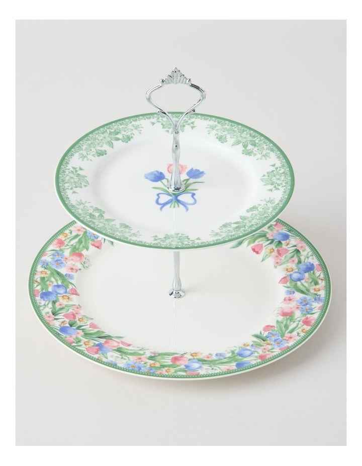 Tulips 2 Tier Cake Stand in Multi
