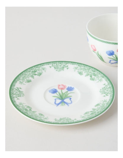 Tulips Cup & Saucer Set in Multi
