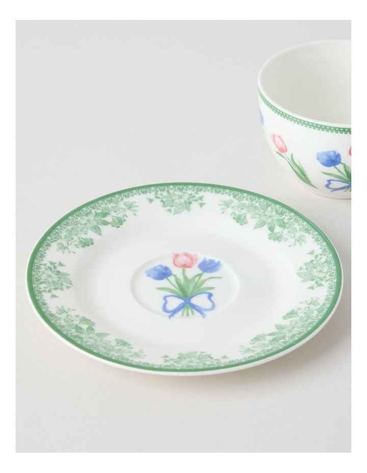 Tulips Cup & Saucer Set in Multi