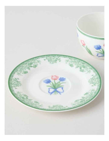 Tulips Cup & Saucer Set in Multi