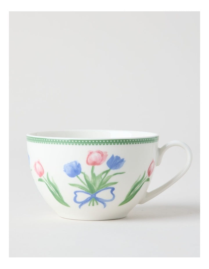 Tulips Cup & Saucer Set in Multi