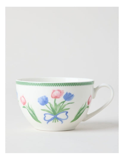 Tulips Cup & Saucer Set in Multi
