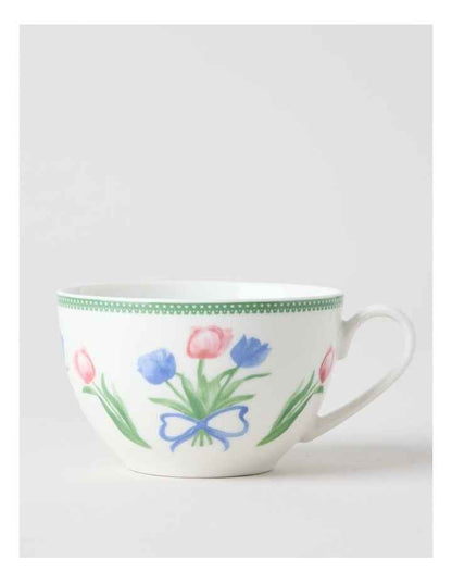 Tulips Cup & Saucer Set in Multi