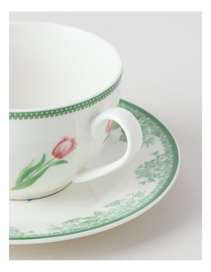 Tulips Cup & Saucer Set in Multi