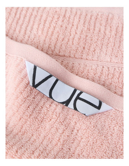 Combed Cotton Ribbed Face Washer Packs in Blush
