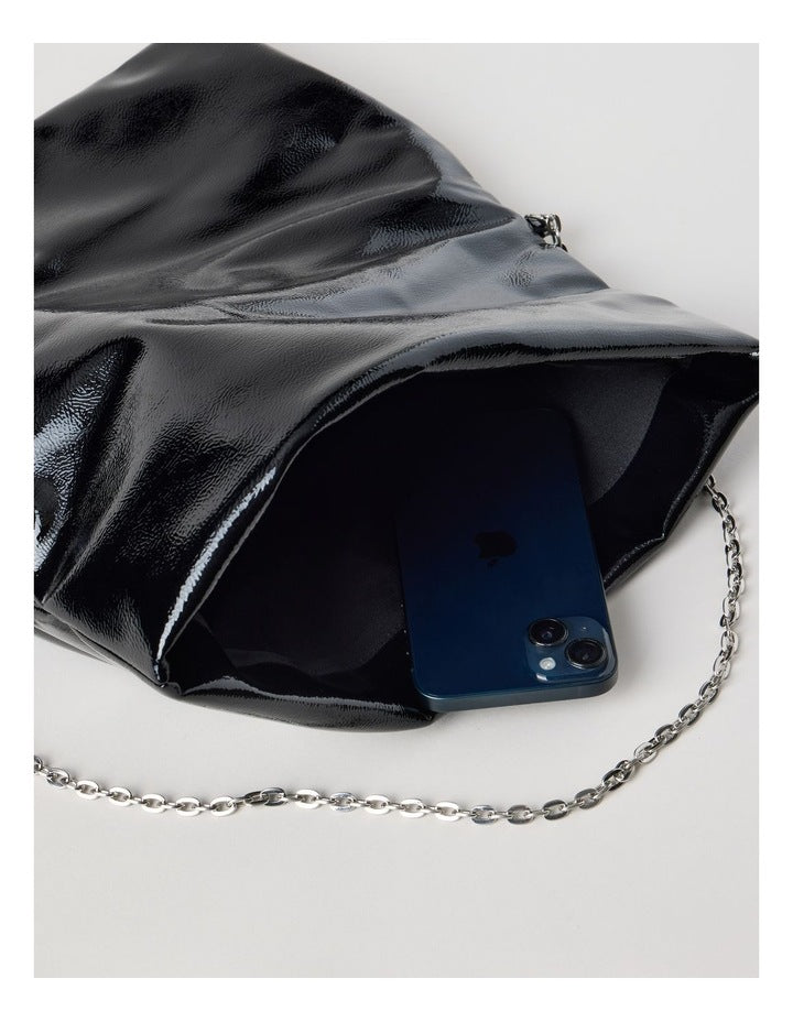 Blossom Clutch Bag in Black