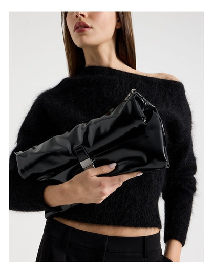 Blossom Clutch Bag in Black