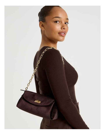 Bella Shoulder Bag in Chocolate