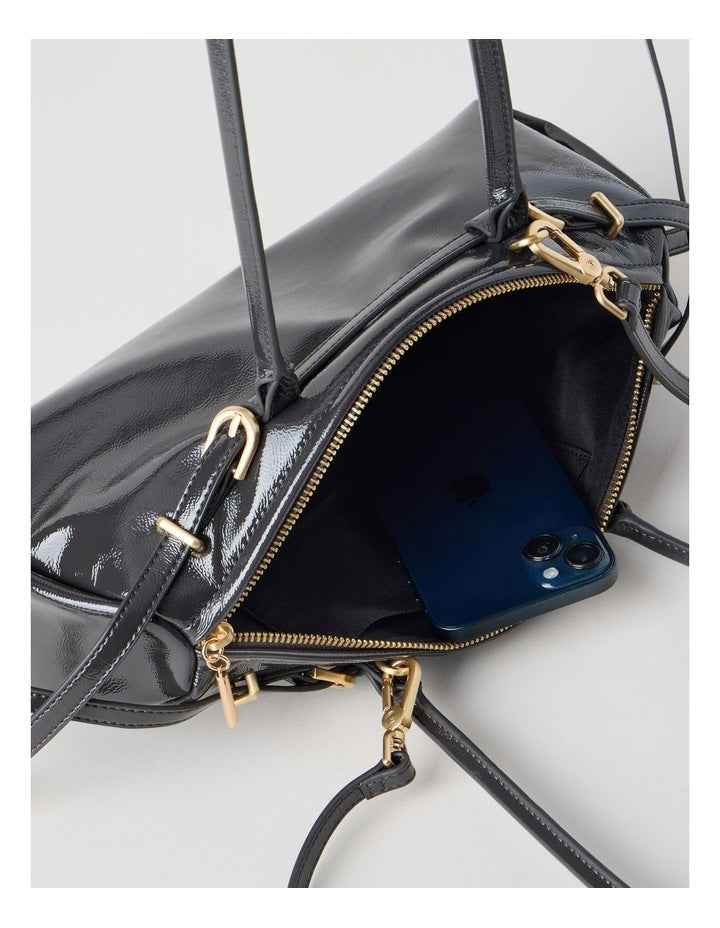 Brianna Shoulder Bag in Gunmetal