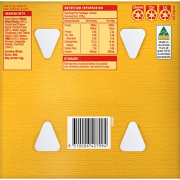 SPC Tomato & Cheese Spag-a-saurus 220g x 4 pack