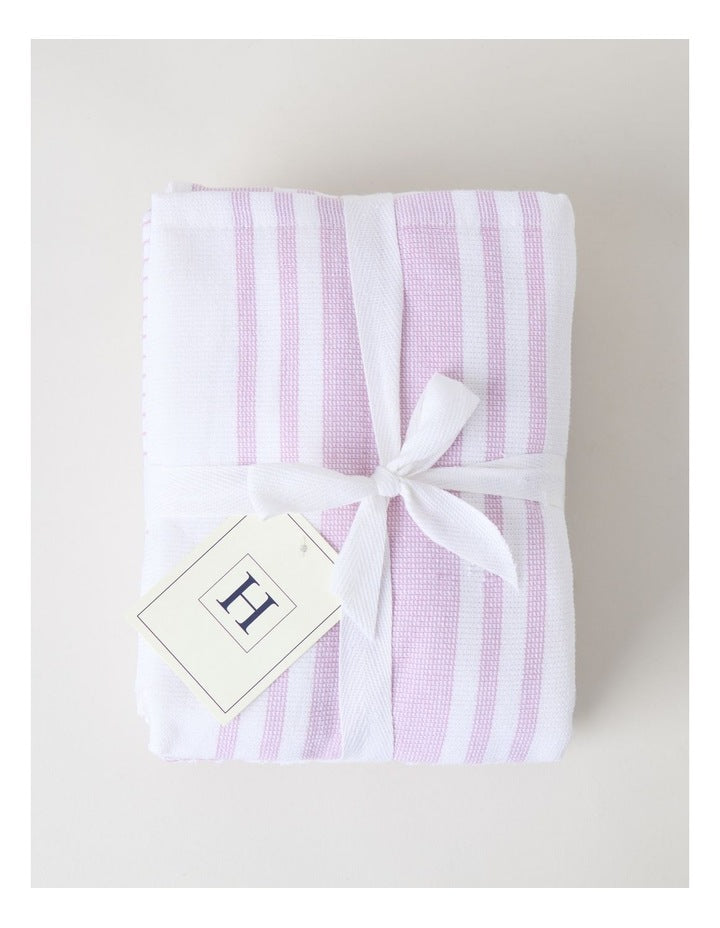 Terry Back Tea Towel Set of 4 Pink