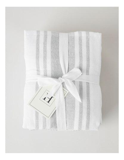 Terry Back Tea Towel Set of 4 Grey