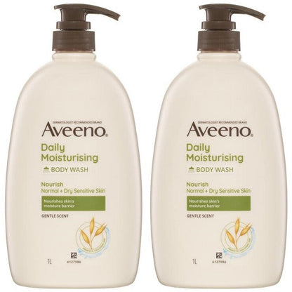 Aveeno Daily Moisturising Body Wash Gentle Scent 2x1L
