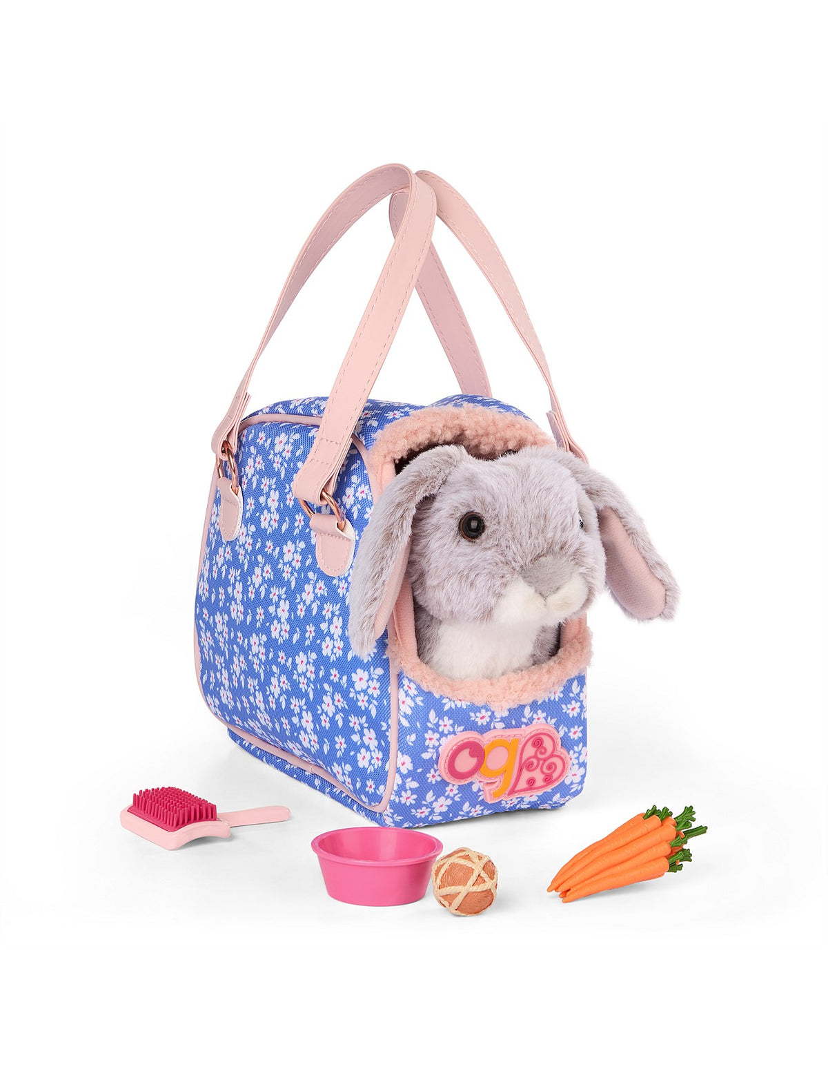 PET CARRIER WITH BUNNY & ACCESSORIES
