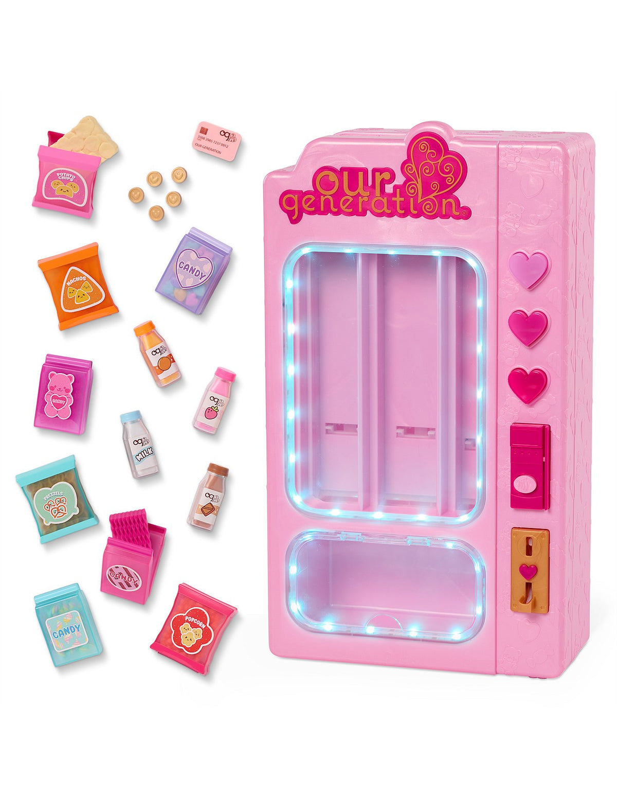 VENDING MACHINE WITH ACCESSORIES