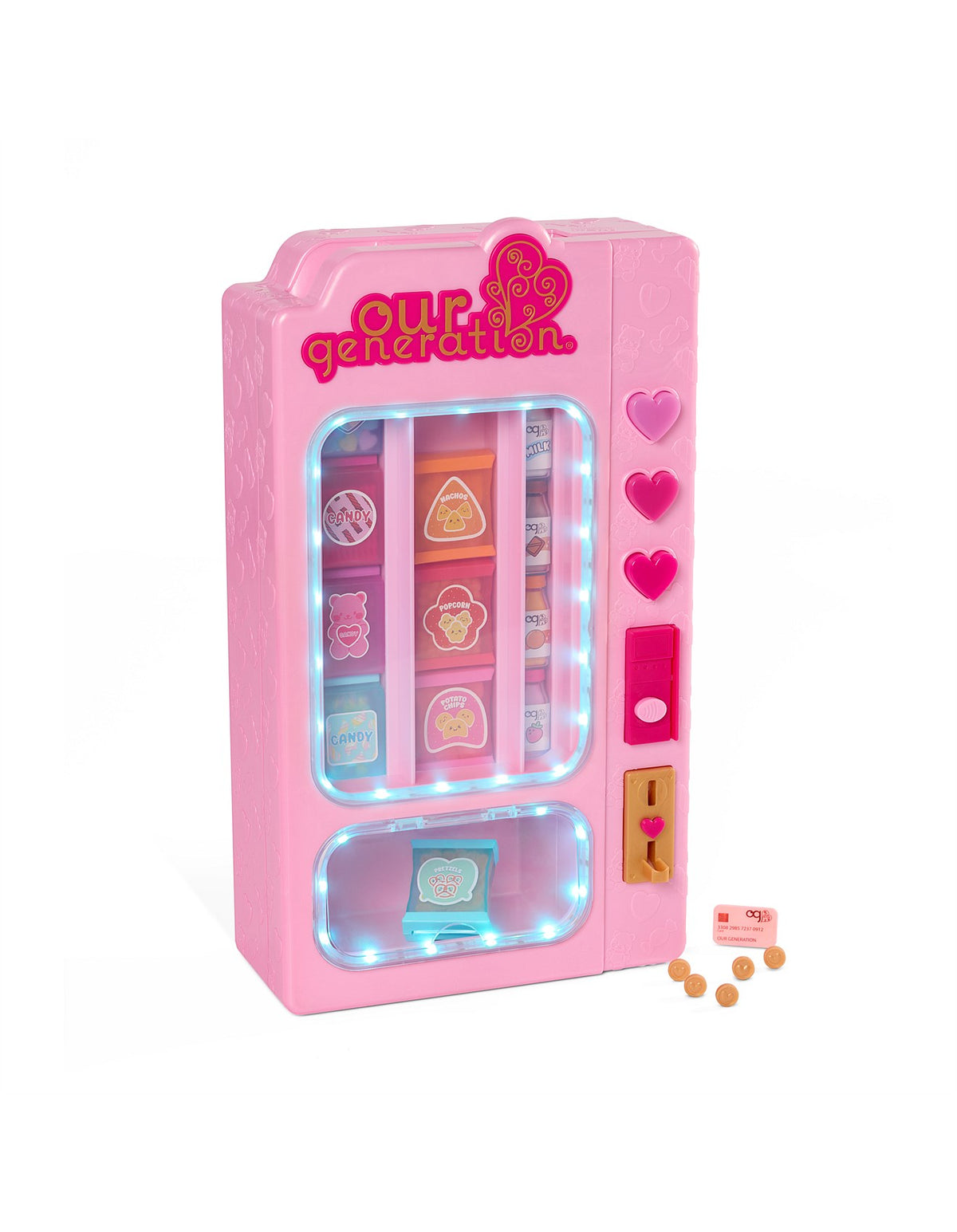 VENDING MACHINE WITH ACCESSORIES