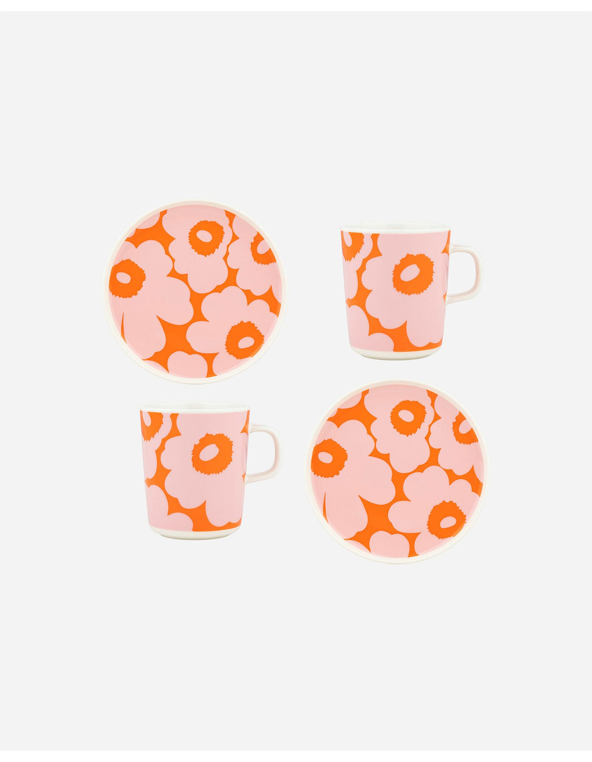 Oiva Unikko Plate Pink/ Orange 20cm
