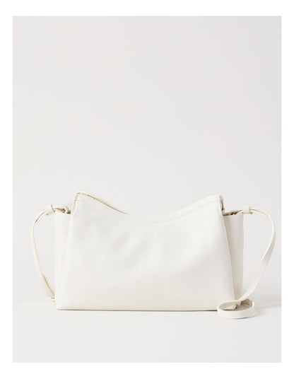 Gracie Leather Crossbody Bag in Chalk
