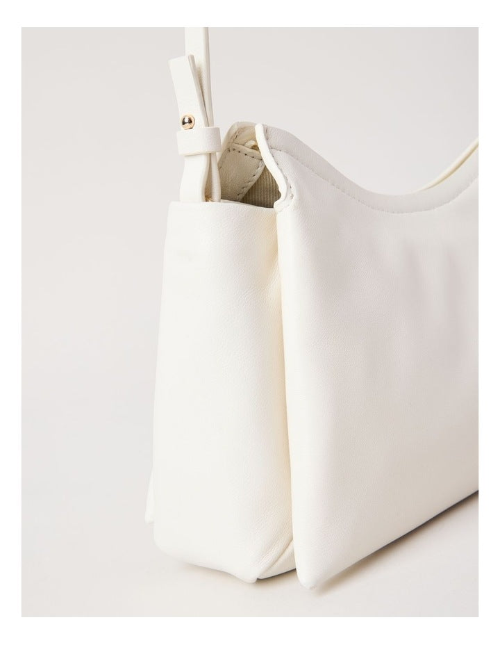 Gracie Leather Crossbody Bag in Chalk