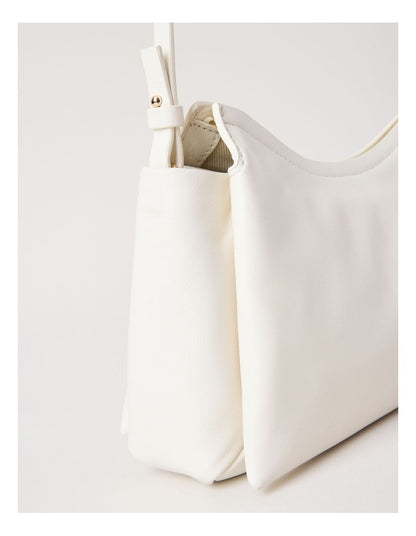 Gracie Leather Crossbody Bag in Chalk