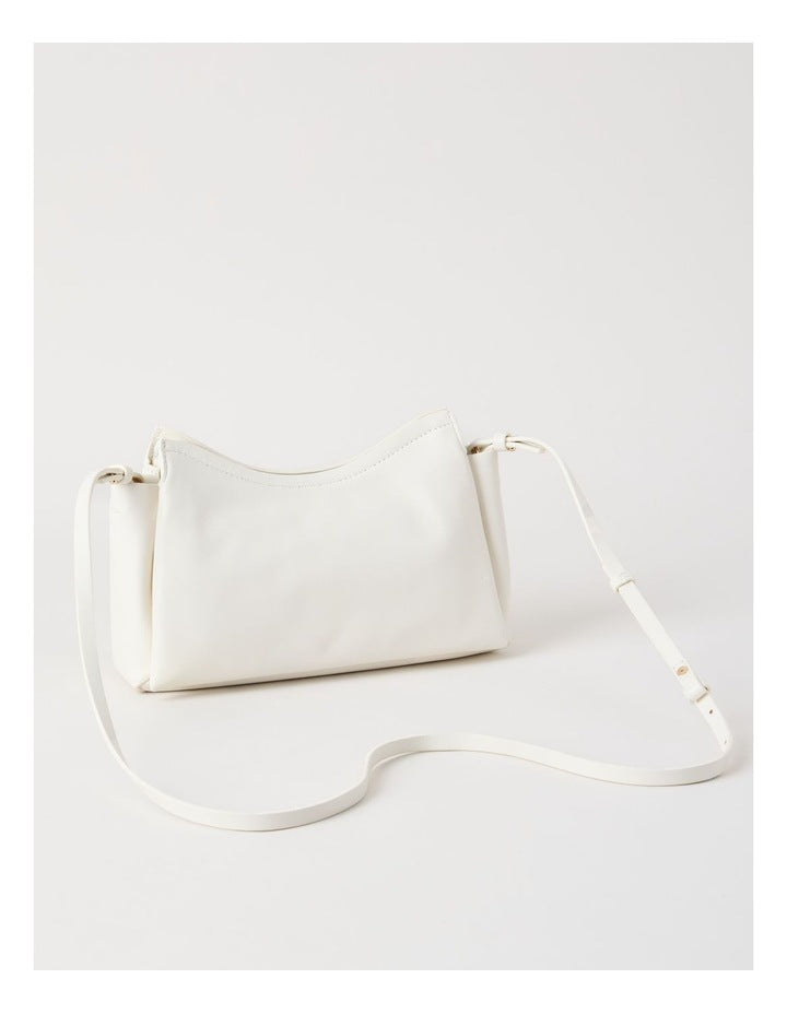 Gracie Leather Crossbody Bag in Chalk