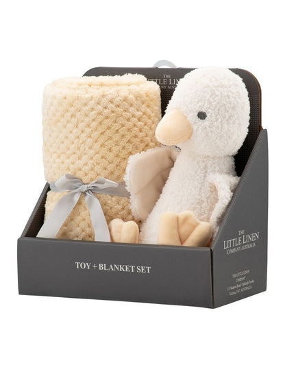 Plush Toy & Blanket in Fuzzy Duck