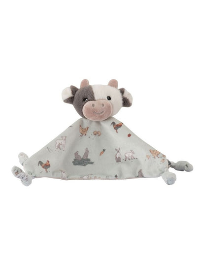 Farmyard Cow Lovie Comforter in Green